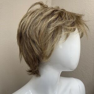 Raquel Welch‎ Wig Short Brown Blonde Highlights Layered Modacrylic Hair